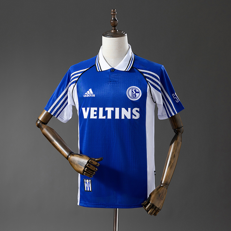 Camiseta retro de local del Schalke 04 98-00 Tallas S-XXL